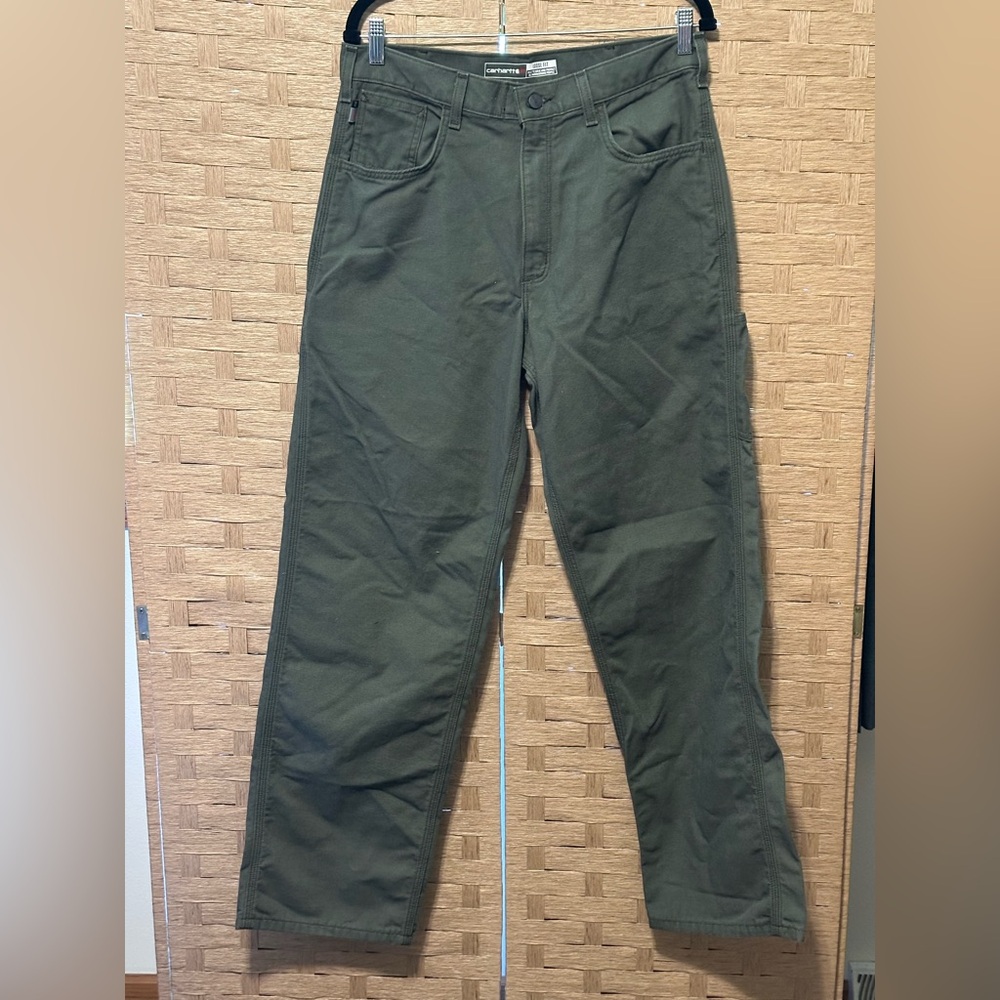 NWOT CARHARTT MEN'S FLAME-RESISTANT RELAXED FIT WORK PANTS 34x32